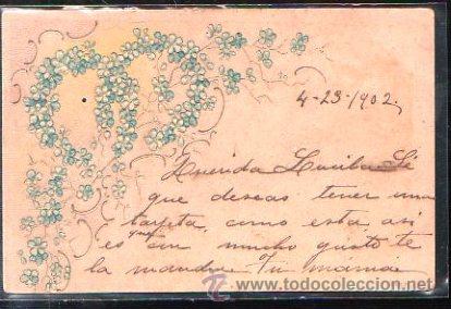 Postkarten: TARJETA POSTAL DE FLORES DECORANDO LA POSTAL.