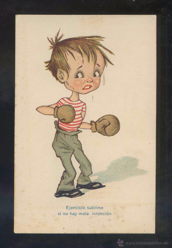 Postais: Ilustrador no descifrado. *Boxeo* Ed. Mauri serie n&ordm; 5. Circulada.