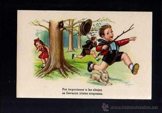 Postkarten: Postal infantil . Ediciones CMB. Serie 54 .Circulada 1949