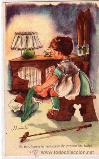 Postais: Marilo ilustrador Serie 54 Escrita. Sin circular.