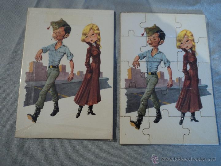 Postkarten: postal y puzzle parejita MILITAR LEGIONARIO
