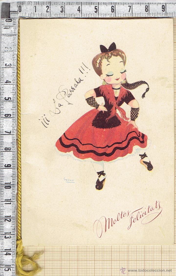 Postkarten: POSTAL PUBILLA MOLTES FELICITATS FIRMA FRANCIS.