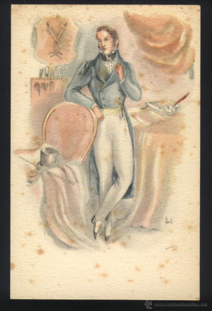 Postcards: A-2654- ANTIGUA POSTAL CON DIBUJO DE FLORIT