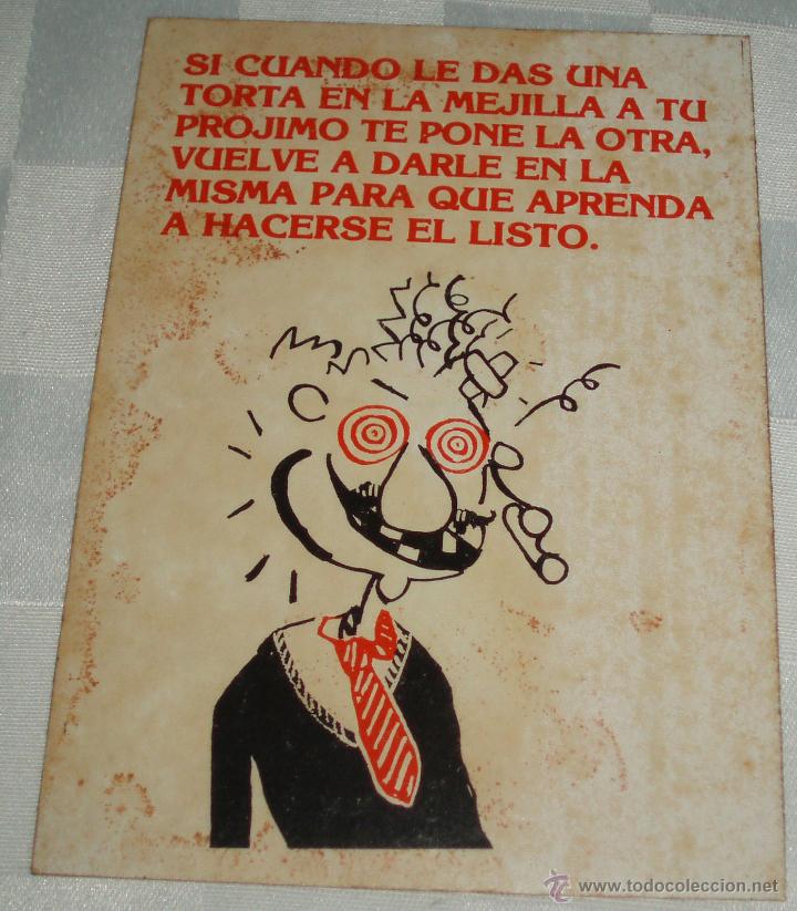 Postales: tres postales pegatinas con refranes divertidos antiguas