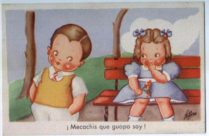 Cartoline: Postal ilustrada por Nilla: (Ed. Valverde, Serie A) No circulada
