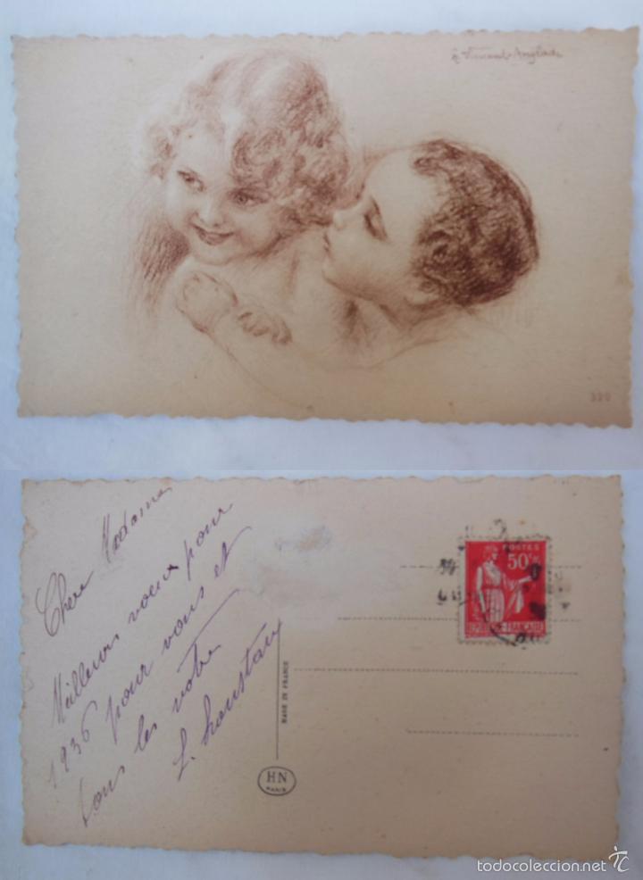Postais: Antigua Postal : Dibujo de VINCENT ANGLADE. 1936