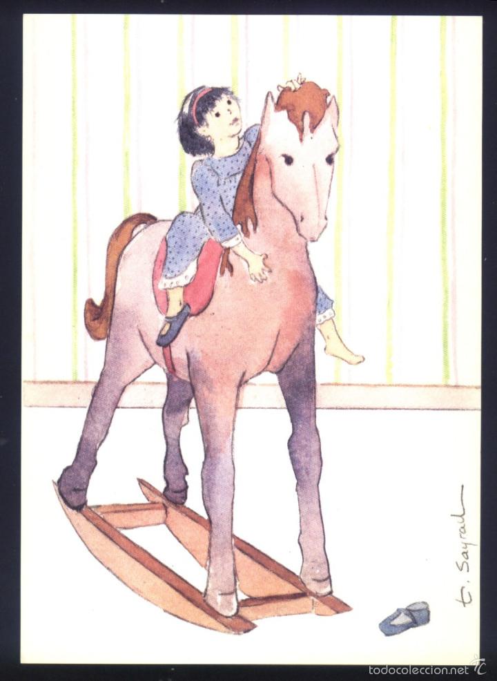 Cartoline: A-3056- POSTAL CON DIBUJO DE EULALIA SAYRACH. ELS NENS I ELS JOCS.