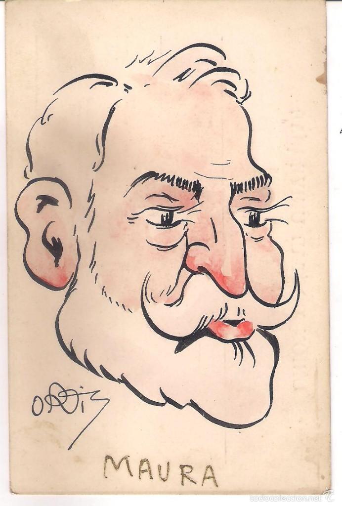 Postales: POSTAL DE MAURA  DEL ILUSTRADOR ORTIZ .