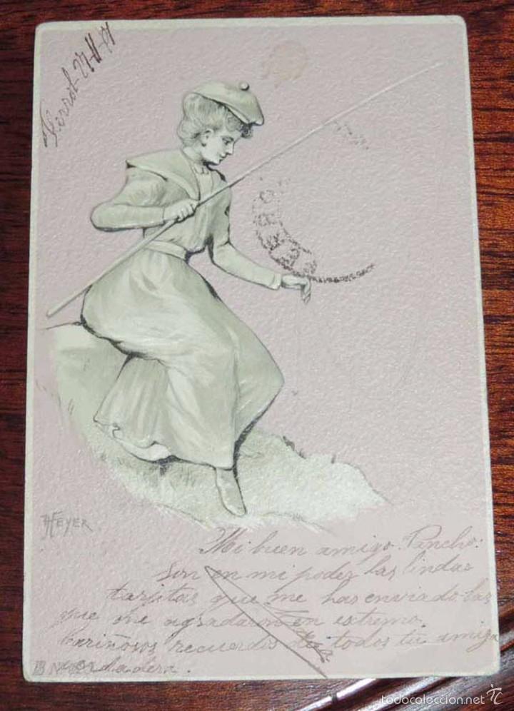 Postales: TARJETA POSTAL MODERNISTA. ILUSTRADA POR HEYER. SERIE B, N&ordm; 623, NO CIRCULADA, SIN DIVIDIR.