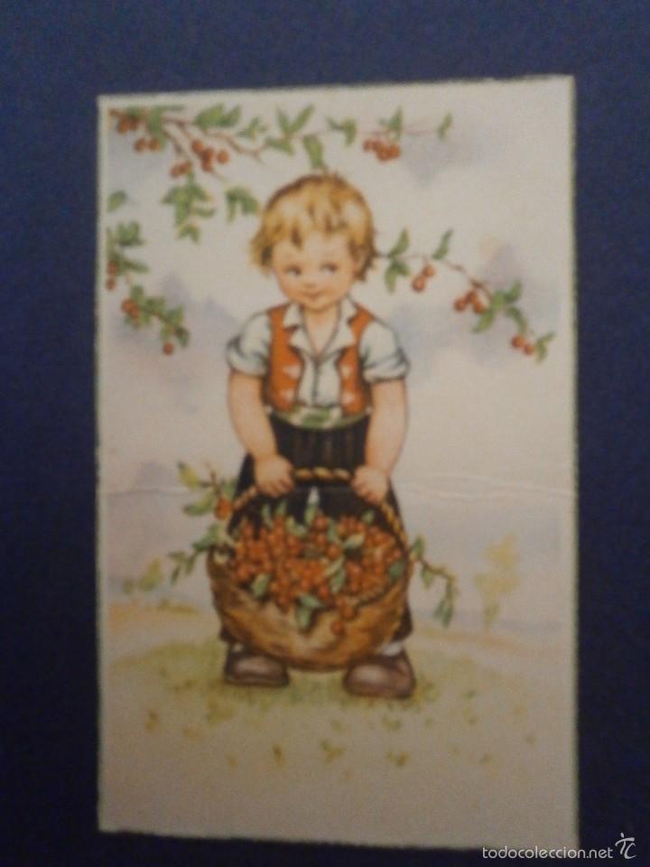 Postais: antigua postal dibujo caritatura ni&ntilde;o escrita