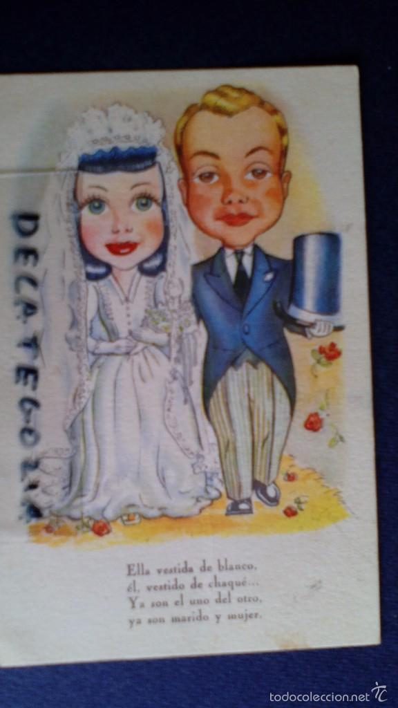 Postcards: antigua postal una historia de amor caritatura escrita