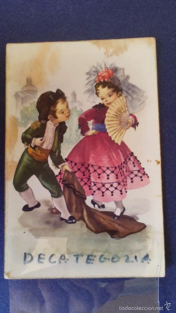Postais: bonita postal ilustrada serie 2043 escrita a&ntilde;o 1957