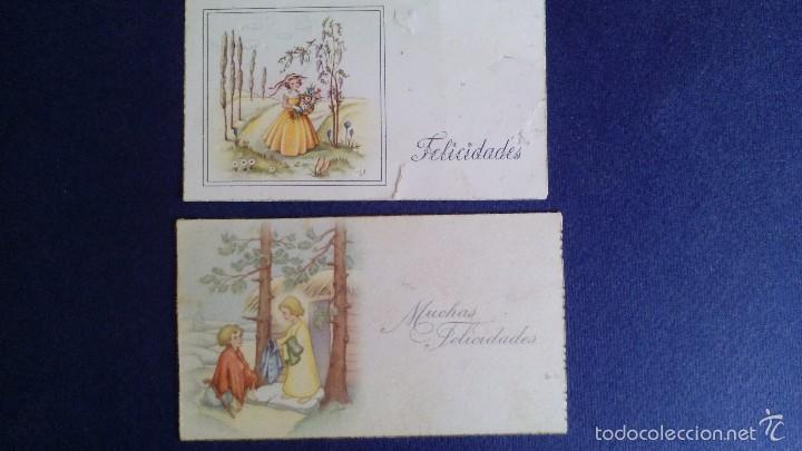 Postais: 2 bonitas postales ilustradas escritas