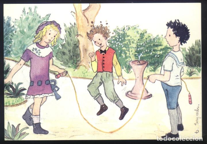 Postcards: A-3633- POSTAL CON DIBUJO DE EULALIA SAYRACH. ELS NENS I ELS JOCS.