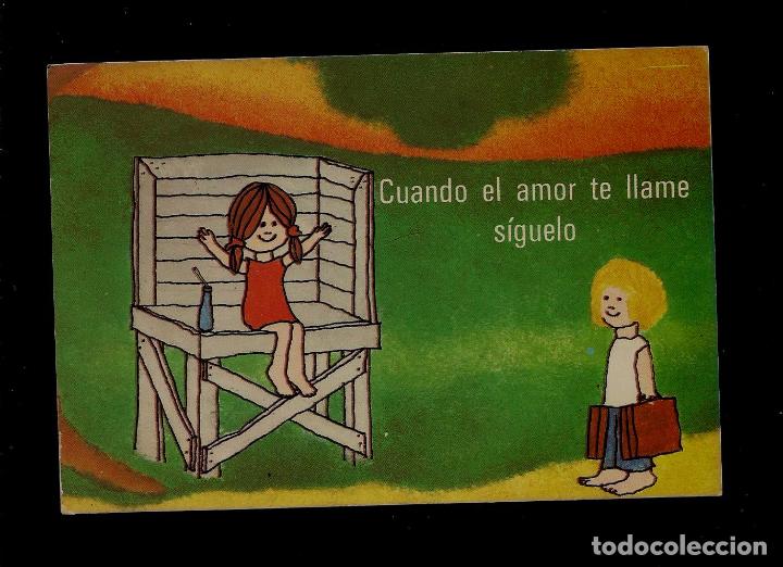 antigua postal - frases - cuando el amor te lla - Buy Antique postcards of  drawings and caricatures on todocoleccion