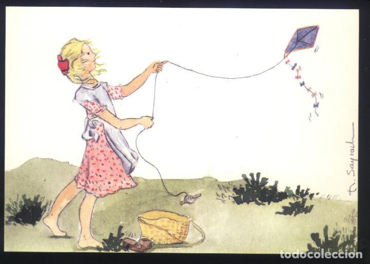 Postcards: A-4064- POSTAL CON DIBUJO DE EULALIA SAYRACH. ELS NENS I ELS JOCS.