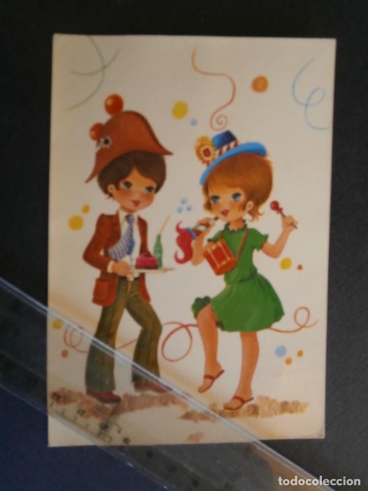 Postales: postal - E D Savir - n&ordm; 6241/2 - ni&ntilde;os de fiesta -