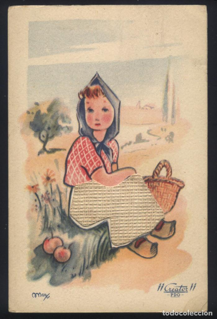 Postcards: A-3579- ANTIGUA Y CURIOSA POSTAL CON DIBUJO DE MUIXI.