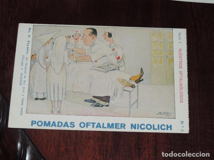 Postais: Postal nuestros oftalmologos, pomadas Oftalmer Nicolich, SERIE I, NUMERO 8, NO CIRCULADA.