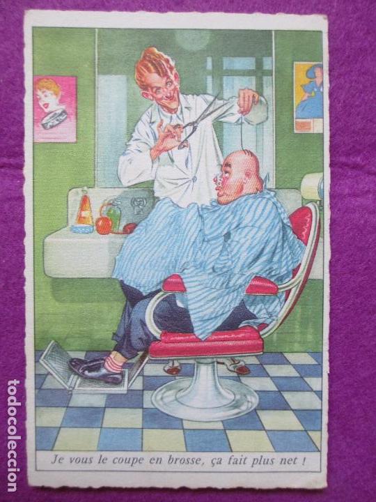 Postkarten: POSTAL, PELUQUERO, JE VOUS LE COUPE EN BROSSE, &Ccedil;A FAIT PLUS NET, P70