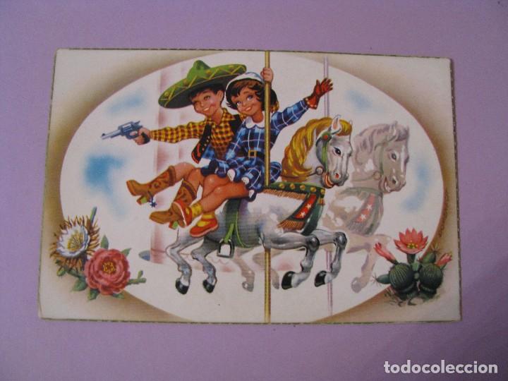 Postcards: POSTAL NI&Ntilde;OS TIOVIVO. ILUSTR: DOMENECH. ESCRITA. 1955.