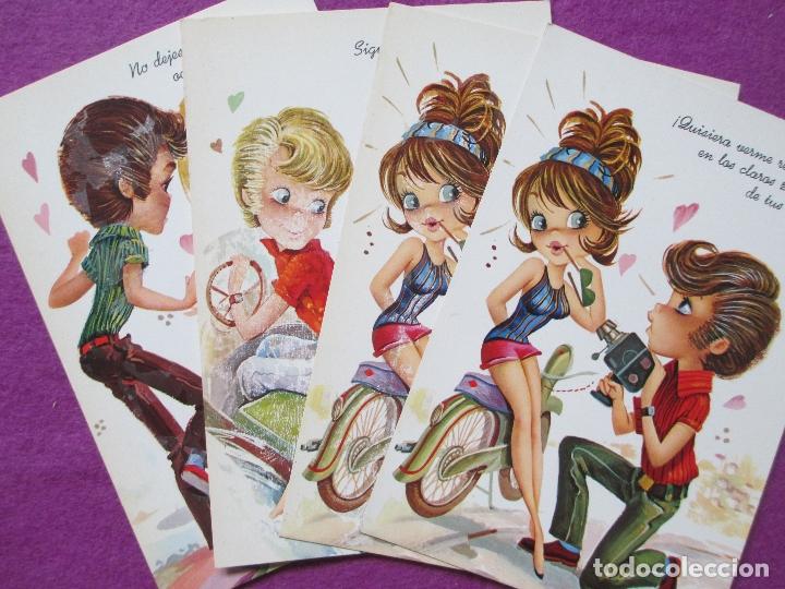 Cartoline: 4 POSTALES, PAREJAS, ENAMORADOS, 1 REPETIDA, ILUS. ARIAS, EDIC. C.Y.Z, N&ordm;7001