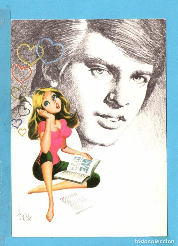 Postais: Postal de Dibujos de Aquilu&eacute; Love es Amor Editada en Perla sin Circular