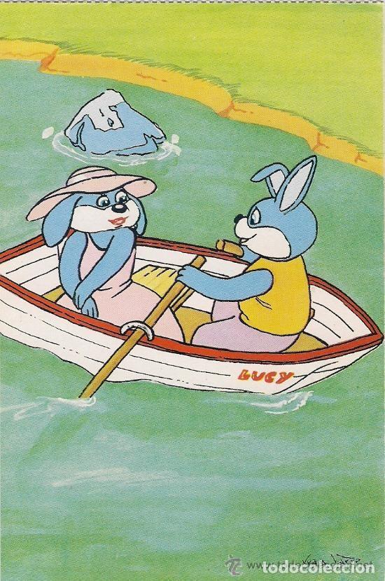 Cartoline: -28459 POSTAL DIBUJO ANIMALES ENAMORADOS, DIA DE CAMPO, ILUSTRACION JUAN NARRO, A&Ntilde;O 1982