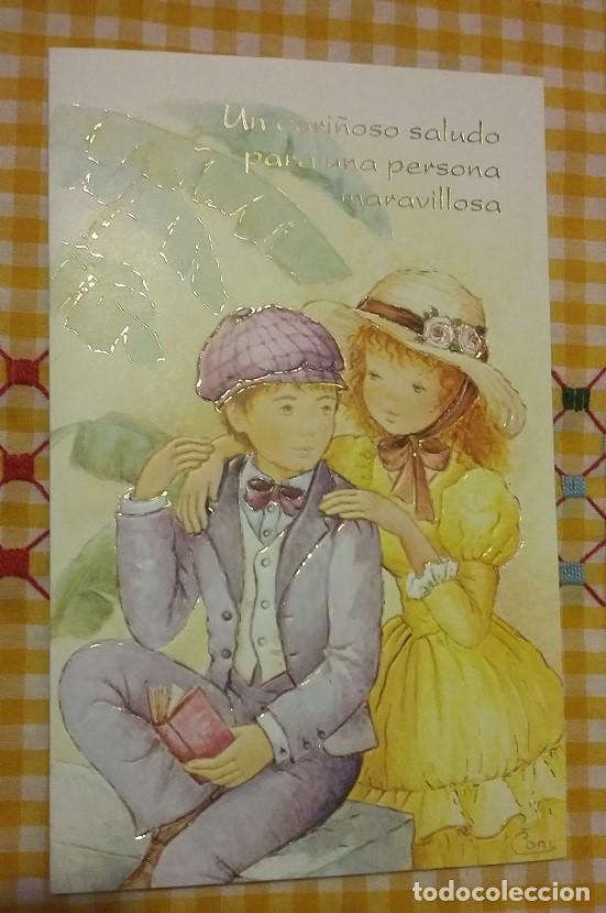 Postais: CONI ILUSTRADORA. POSTAL INFALTIL CYZ. RESALTADO PERFIL EN DORADO A&Ntilde;OS 80. MAS GRANDE DE ESTANDAR