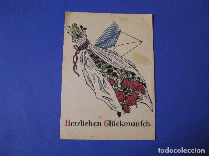 Postkarten: POSTAL DE FELICITACI&Oacute;N. ALEMANIA. ED. KIENZLE. A&Ntilde;OS 60.