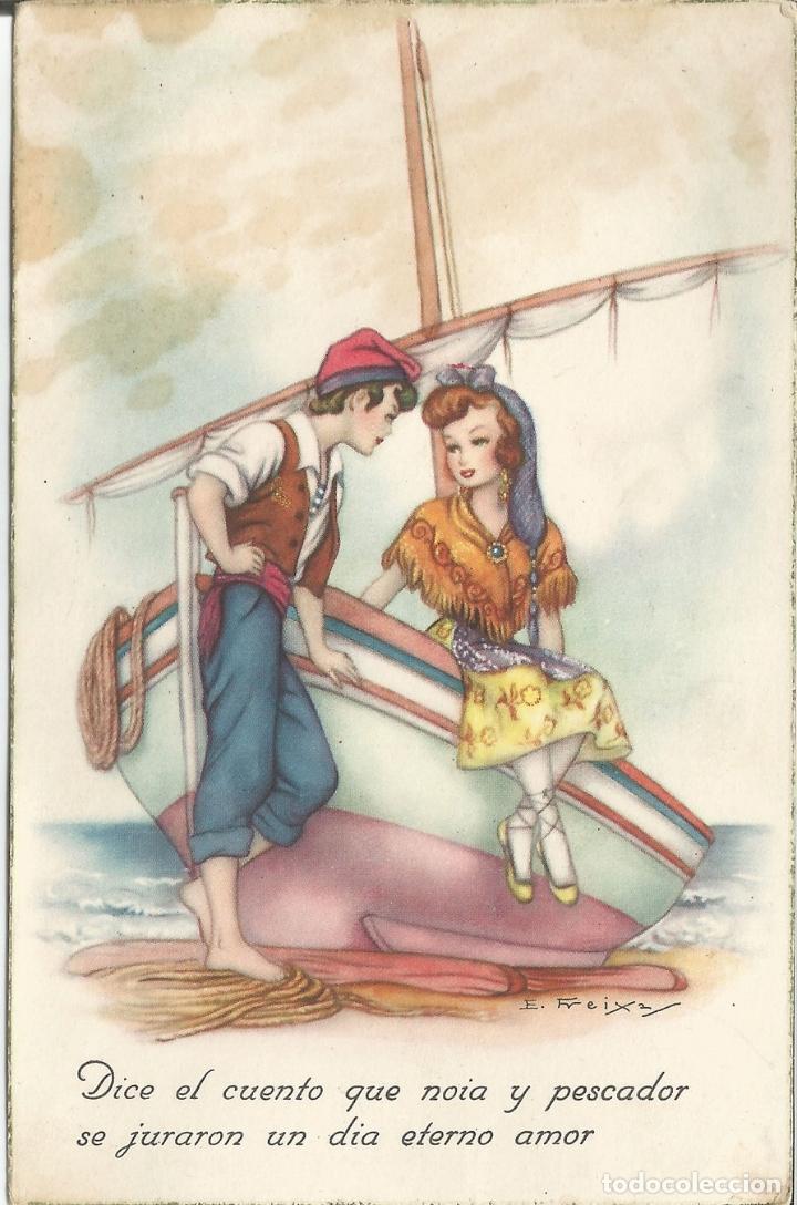 Postales: ILUSTRADOR: FREIXAS, LA NOIA I EL PESCADOR - EDITA CyZ 813 - ESCRITA
