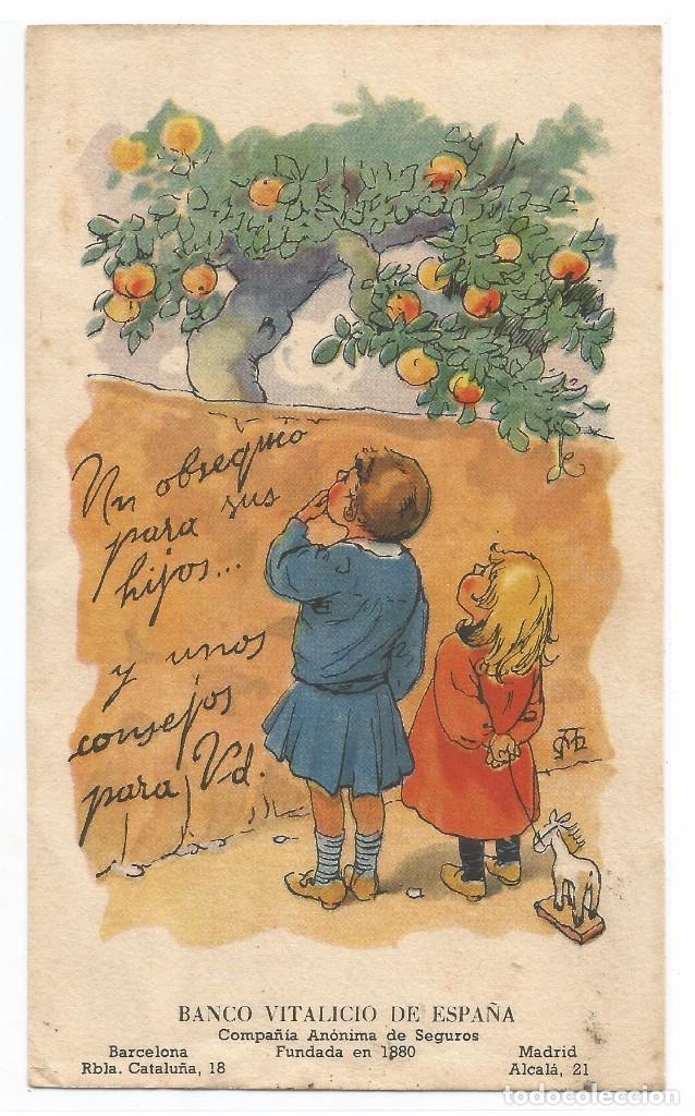 Postkarten: SERIE PROVERBIOS EN ACCION .- BANCO VITALICIO DE ESPA&Ntilde;A .- ILUSTRA APELES MESTRES