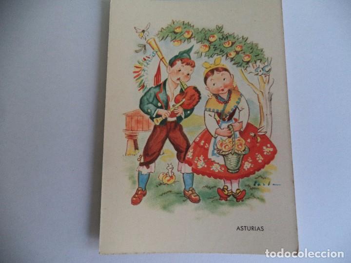 Postales: Bonita postal trajes regionales Asturias