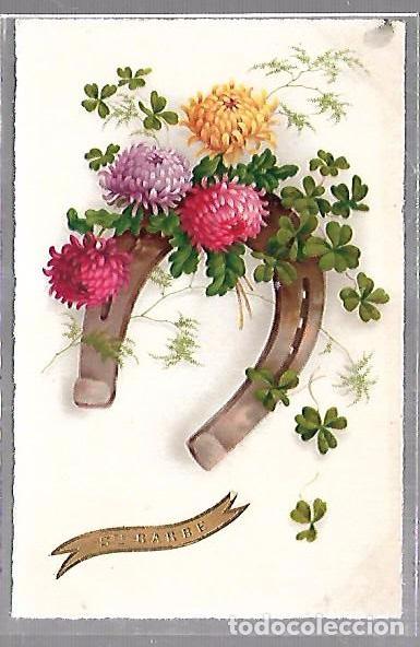 tarjeta postal de imagen de herradura con flore - Buy Antique postcards of  drawings and caricatures on todocoleccion
