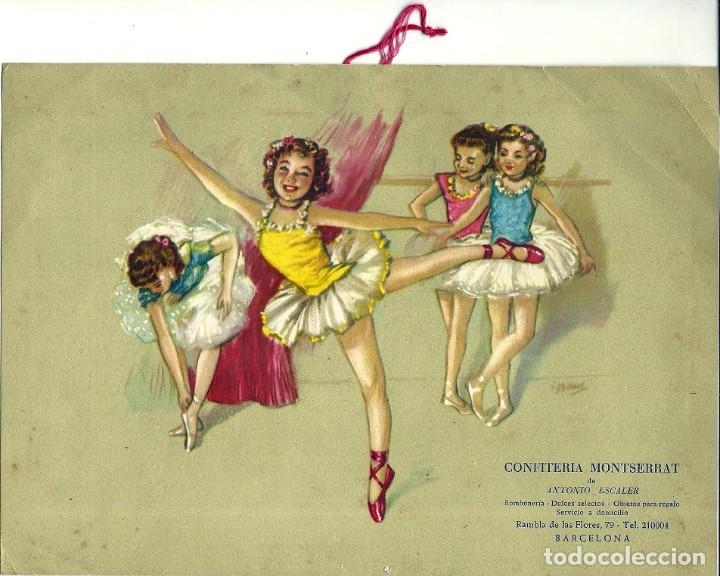 Cartoline: 0601N -PORTADA ANTIGUO ALMANAQUE-24X17 CM- PUBLICIDAD CONFITERIA ANTONIO ESCALER - DIBUJO DE GRAUS