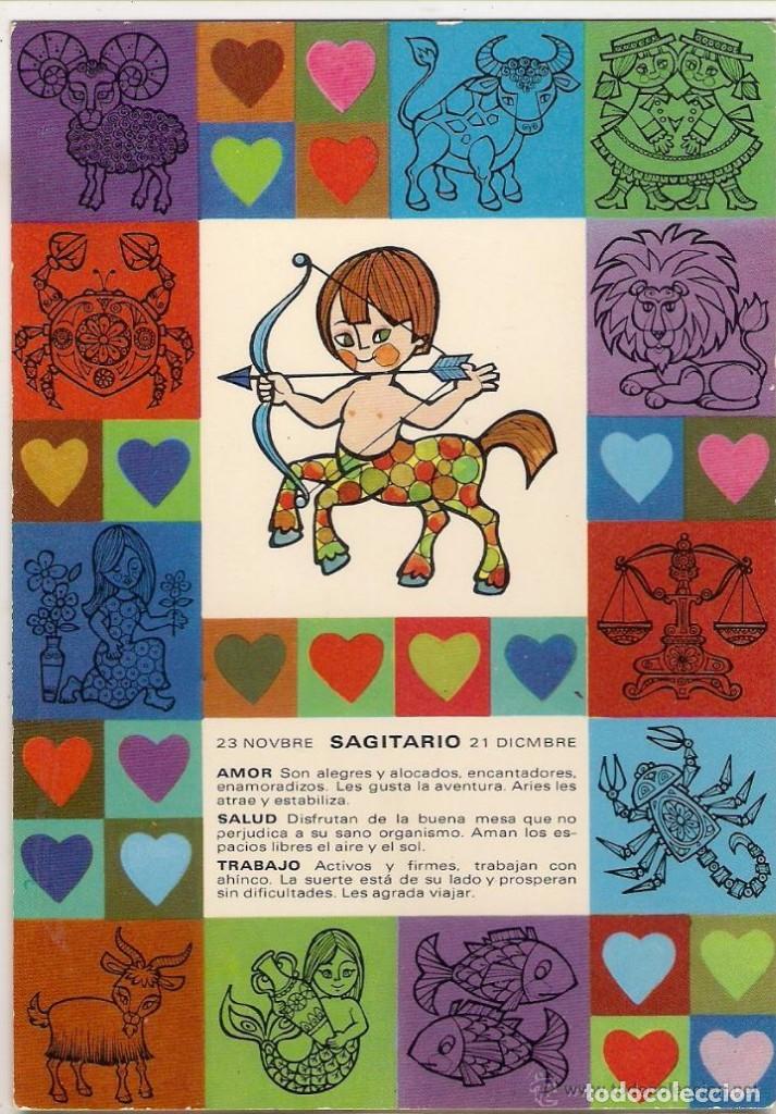 Cartoline: -63034 POSTAL DIBUJO NI&Ntilde;O, HOROSCOPO SAGITARIO, COLECCION PERLA, Z 9- ZODIACO