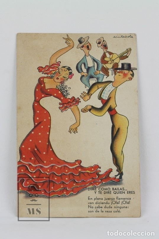 Cartoline: Antigua Postal Ilustrada - Dime Como Bailas Y Te Dir&eacute; Quien Eres / Munta&ntilde;ola - Estamperia Ram