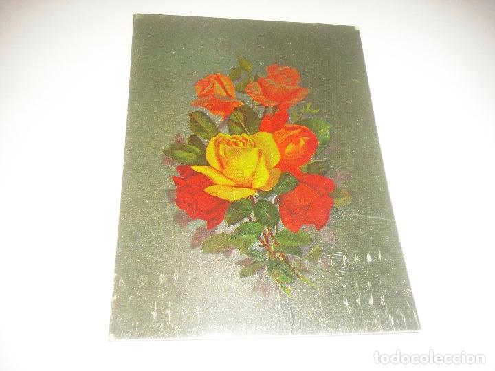 Postkarten: PRECIOSA POSTAL DE UN RAMO DE ROSAS EN UN FONDO PLATEADO . LAMBSA SERIE I N&deg; 38