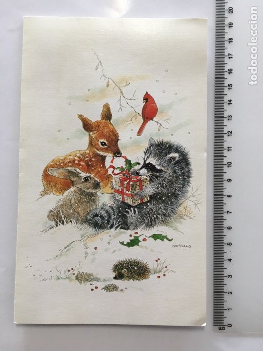 Postales: FELICITACI&Oacute;N NAVIDAD. DIPTICO. ILUSTRACI&Oacute;N GIORDANO. H. 1980?