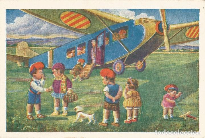 Postcards: ILUSTRADOR: J.FERRER, S&Egrave;RIE AVIACI&Oacute; - EDICIONS CATALANES LOCFON N&ordm; 4 - S/C