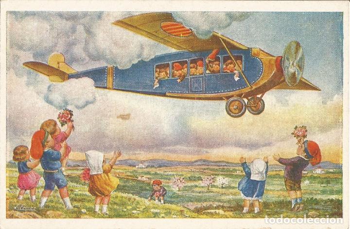 Postcards: ILUSTRADOR: J.FERRER, S&Egrave;RIE AVIACI&Oacute; - EDICIONS CATALANES LOCFON N&ordm; 2 - S/C