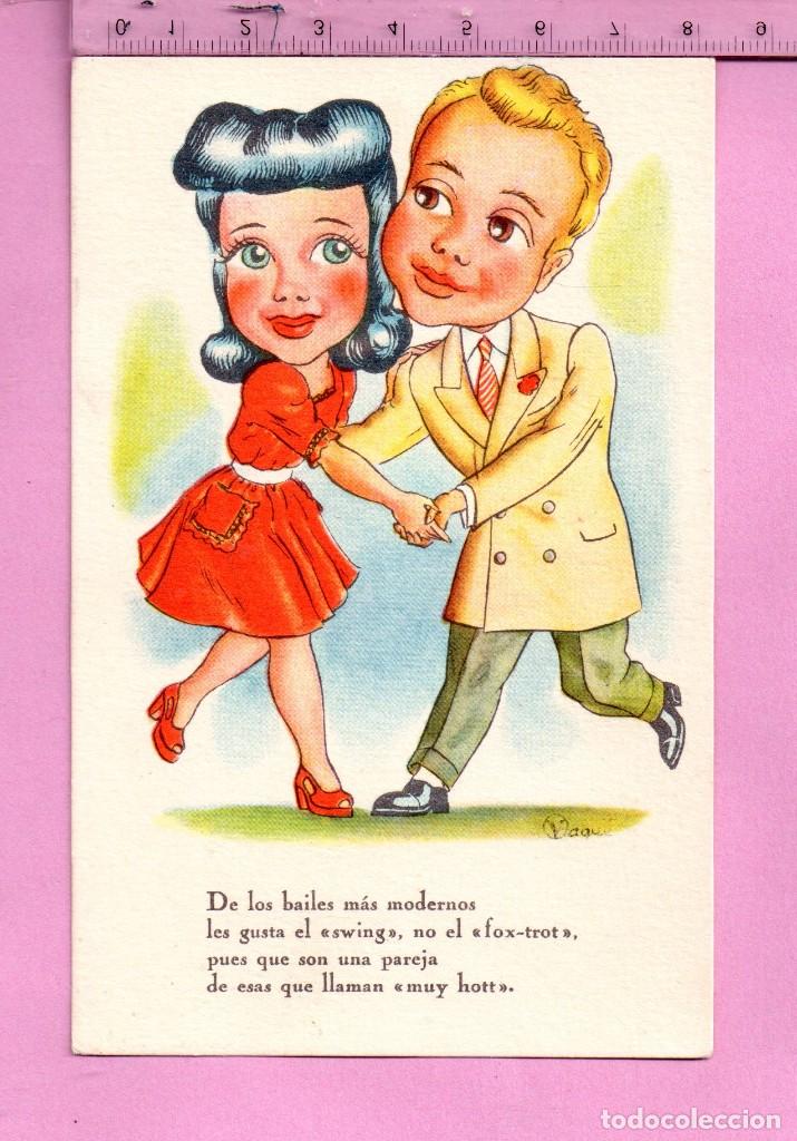 Postkarten: Postal de Dibujo Ikon Colecci&oacute;n Una Historia de Amor Escrita el A&ntilde;o 1945