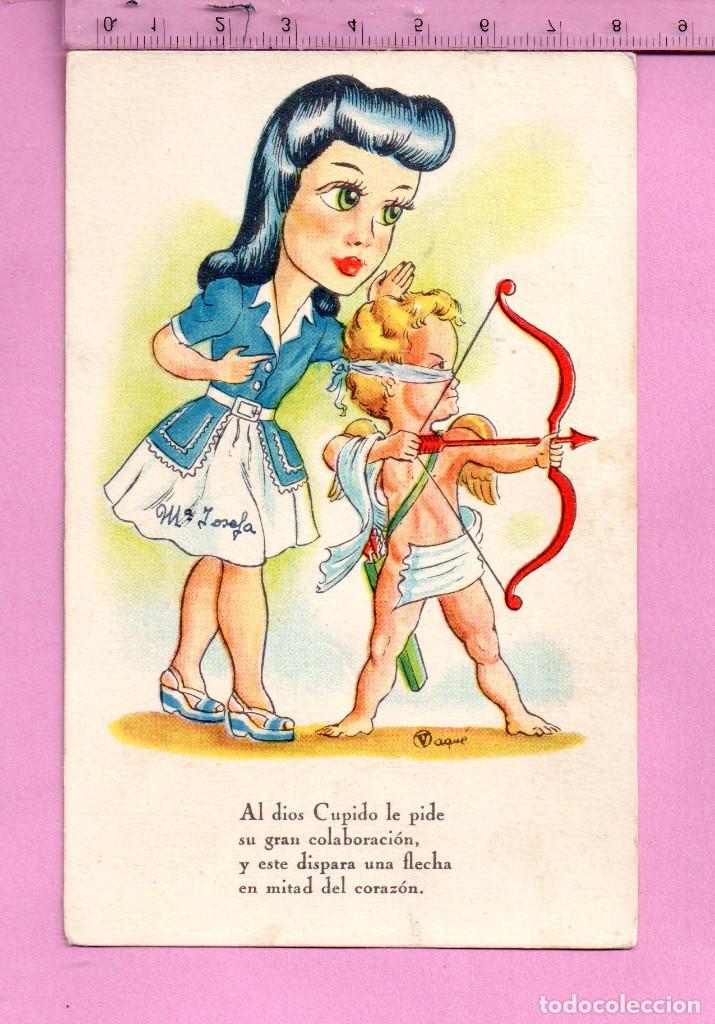 Postkarten: Postal de Dibujo Ikon Colecci&oacute;n Una Historia de Amor Escrita el A&ntilde;o 1945