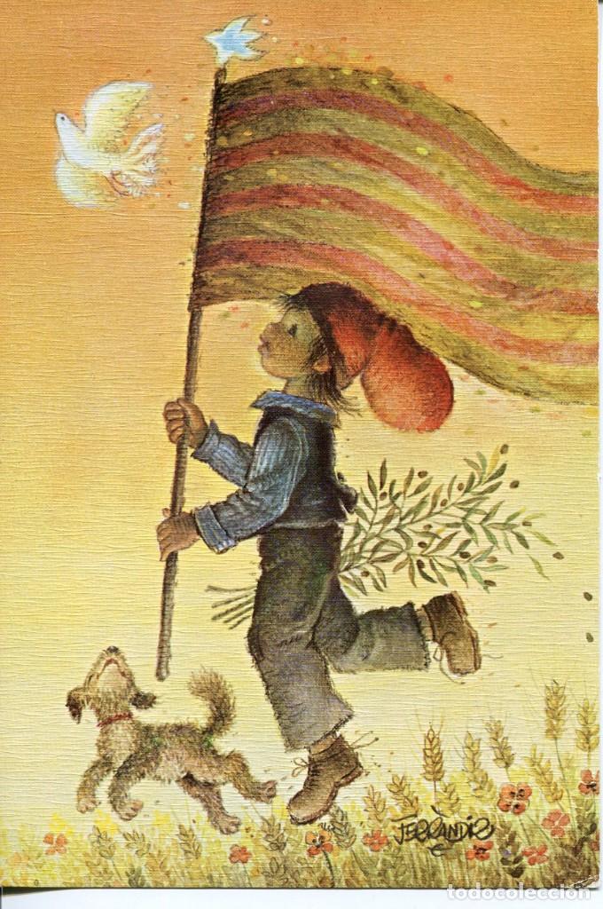 Postkarten: POSTAL FERRANDIZ -PASTOR Y BANDERA CATALANA- 11 X 17