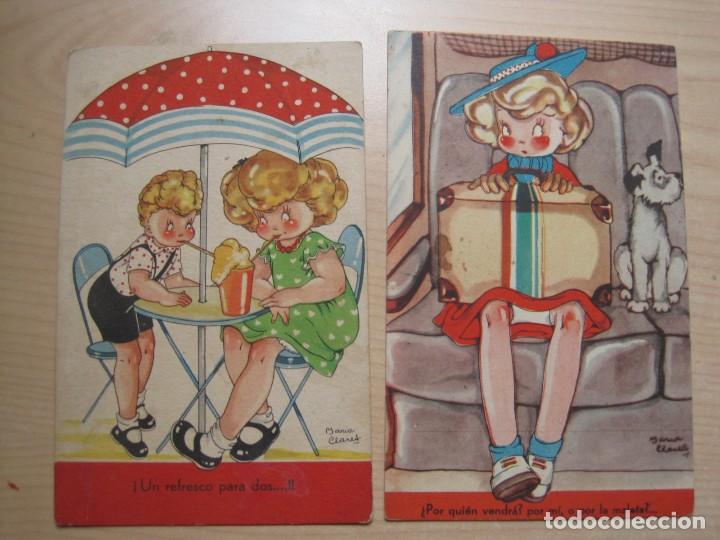 Cartes Postales: DOS POSTALES M&ordf; CLARET SERIE E8,L8 Y DOS DE (JBR)