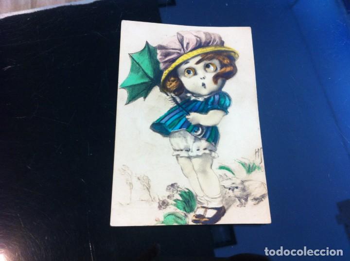 Postcards: POSTAL CARICATURA - DIBUJO. OJOS M&Oacute;VILES. POSTAL ESCRITA