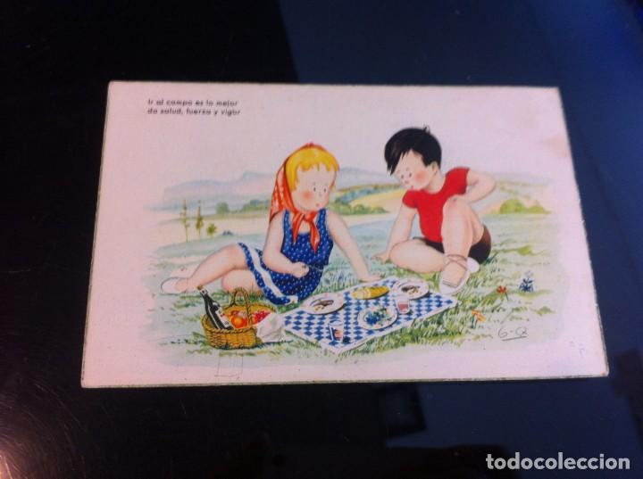 Postcards: POSTAL CARICATURA - DIBUJO. (IR AL CAMPO ES LO MEJOR....) ED. COL&Oacute;N. POLITIPIA BENISI