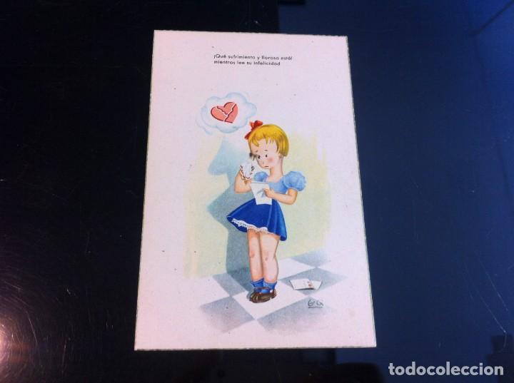 Postales: POSTAL CARICATURA - DIBUJO. (QU&Eacute; SUFRIMIENTO....) ED. COL&Oacute;N. POLITIPIA BENISI