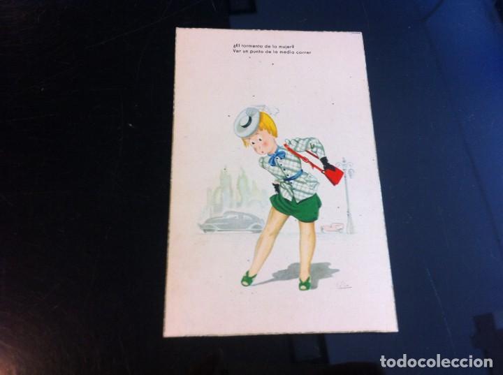 Postcards: POSTAL CARICATURA - DIBUJO. (&iquest;EL TORMENTO DE LA MUJER?....) ED. COL&Oacute;N. POLITIPIA BENISI