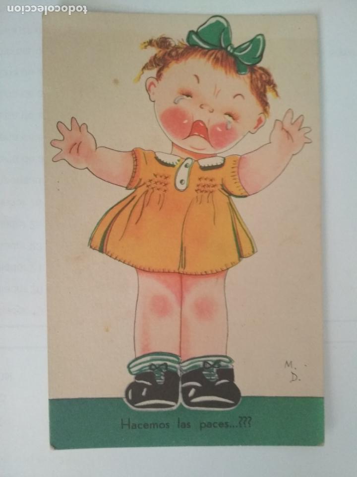 Postcards: POSTAL DE HUMOR INFANTIL, ESCRITA A&Ntilde;O 1944